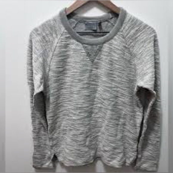 ATHLETA GRAY CASTLE PEAK SLUB CREWNECK SWEATSHIRT SIZE MED - Picture 2 of 5